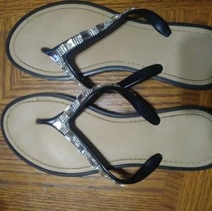 Joe boxer jeweled flip flops